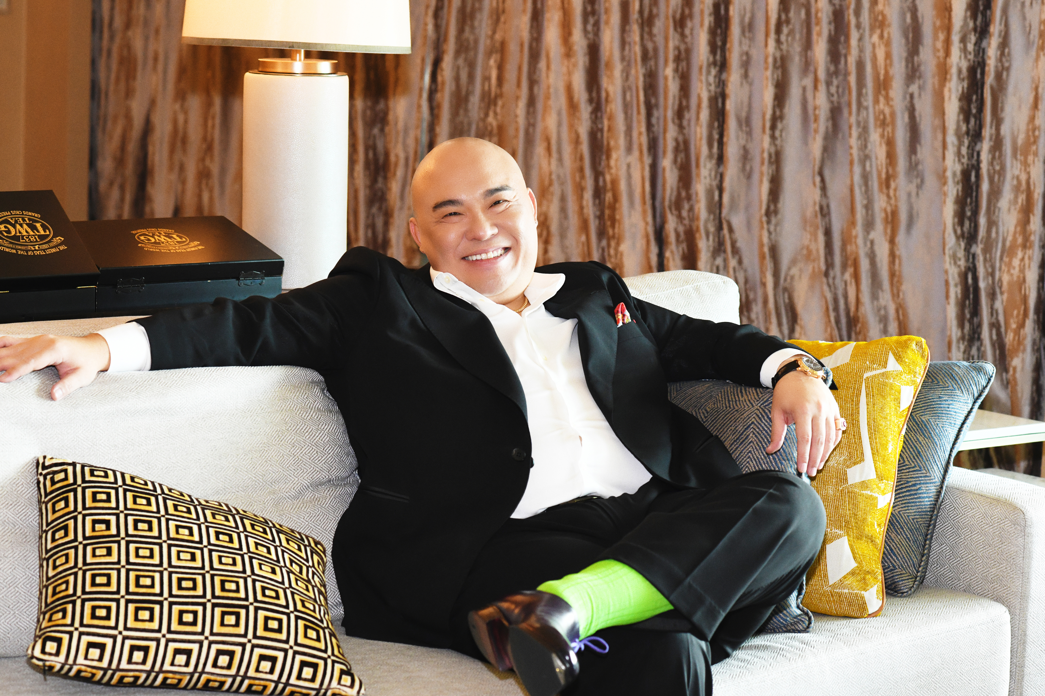 Marcus Lim, relaxed and confident in black tie