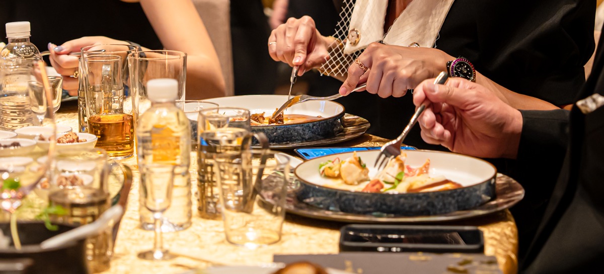 Plated fine dining at a private gala